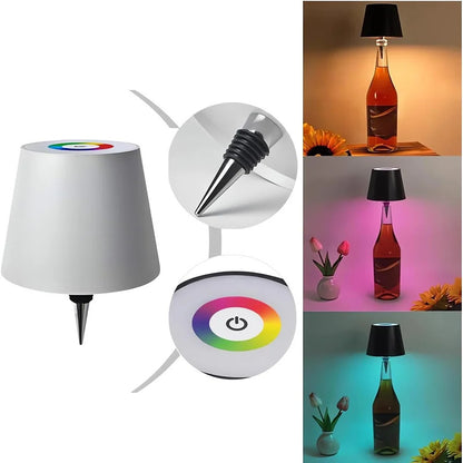 Wine bottle lamp for home decoration